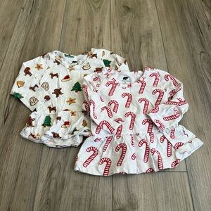 Monica + Andy Holiday Print Peplum Tops Size 2T